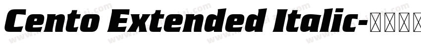 Cento Extended Italic字体转换